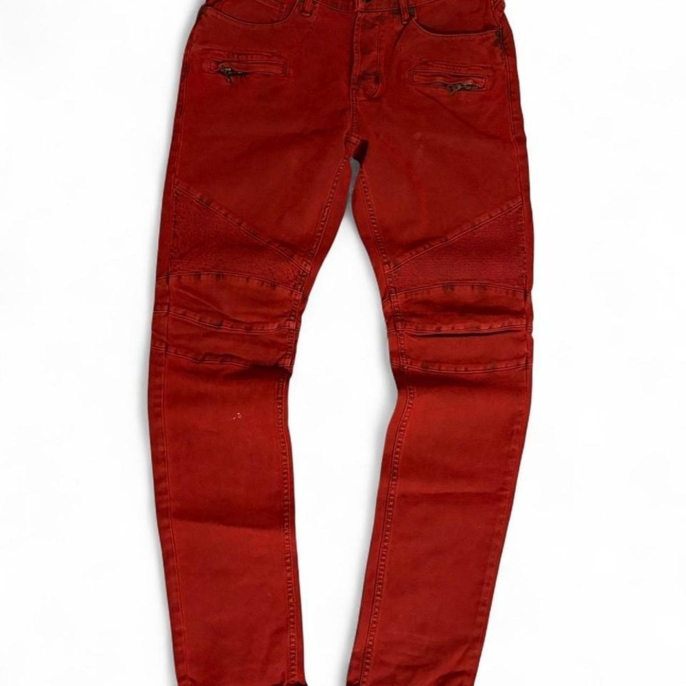 Hudson Red denim biker jeans with a‎ streetwear vibe WOMEN SIZE 16